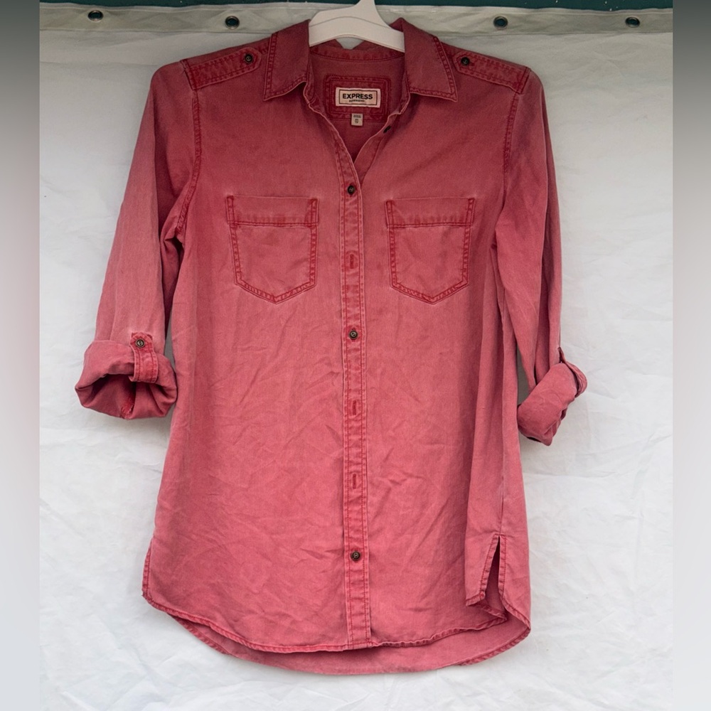 Express Women's Rose Button-Down Shirt